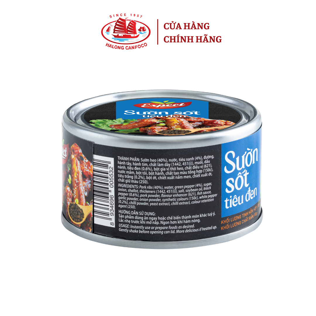 Sườn Sốt Tiêu Đen EXPECT 170g - Đồ Hộp Hạ Long