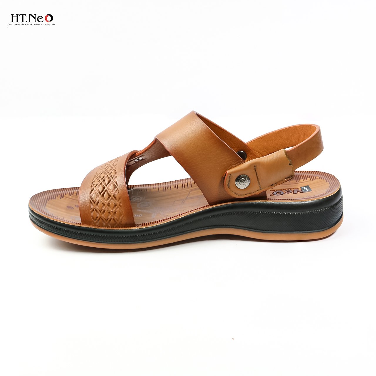 SANDAL NAM DA BÒ CAO CẤP ĐẾ CAO 3.5CM SD82-NS