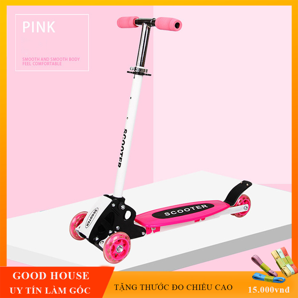 Xe trượt Scooter cao cấp khung thép siêu bền 3 bánh an toàn cho trẻ em , chịu lực 80kg phù hợp với cả bé trai bé gái rèn luyện vận động cho trẻ năng động hơn.