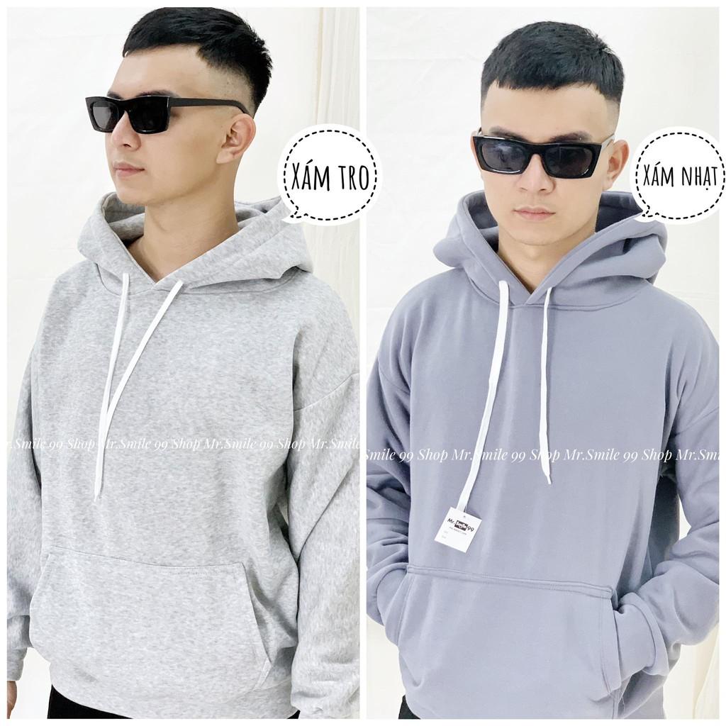 Áo Hoodie Trơn ️ Unisex Nam Nữ ️ MR SMILE 99 SHOP
