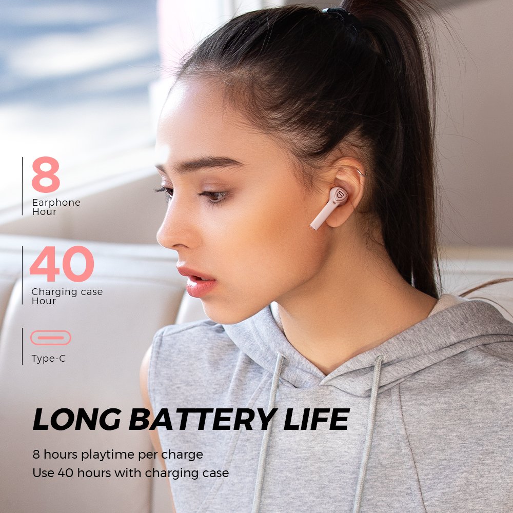 Tai nghe True Wireless Earbuds SoundPeats TrueCapsule 2 Smart Touch Bluetooth 5.0, chipset QCC3020, chống ồn cVc 8.0, kháng nước IPX5 màu Xanh, Hồng - Hàng chính hãng
