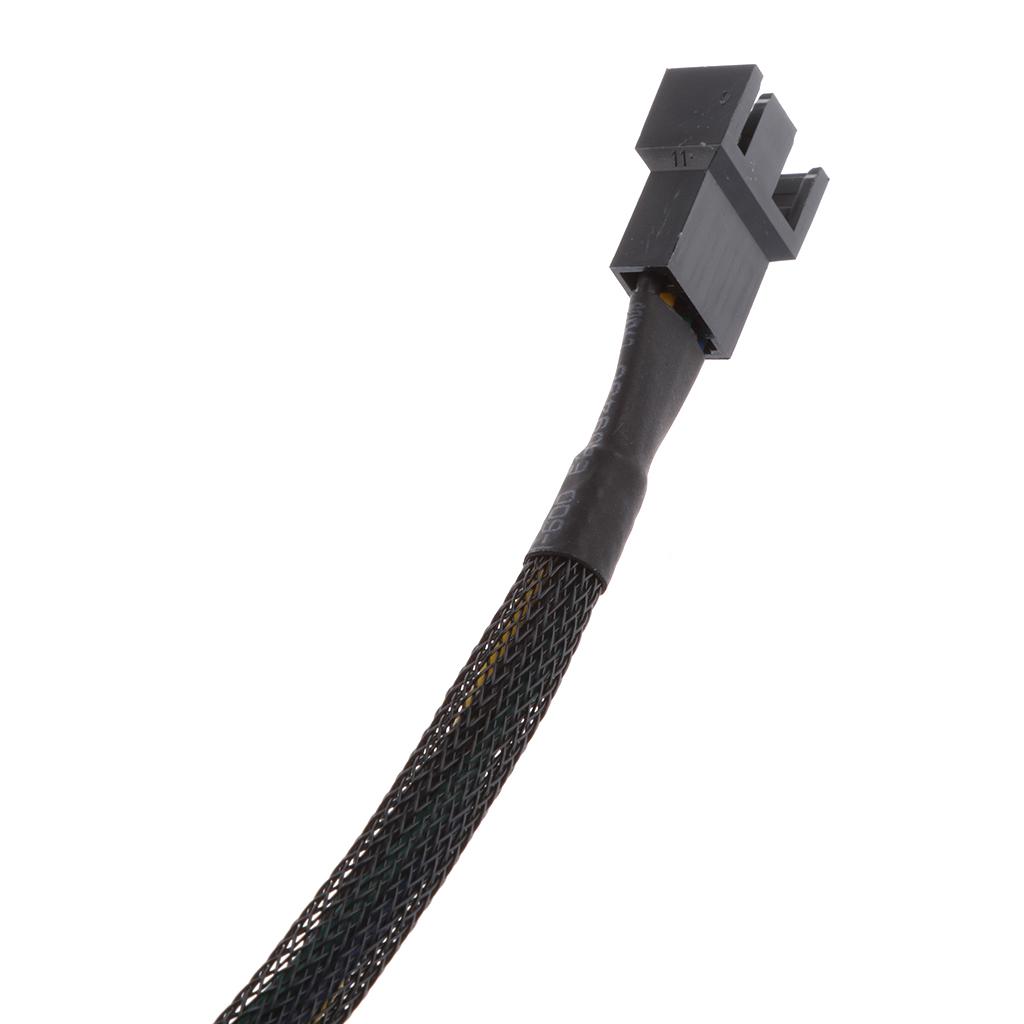 30cm 4Pin PWM  Fan Cable Extension Male To Female Black Sleeved Braided
