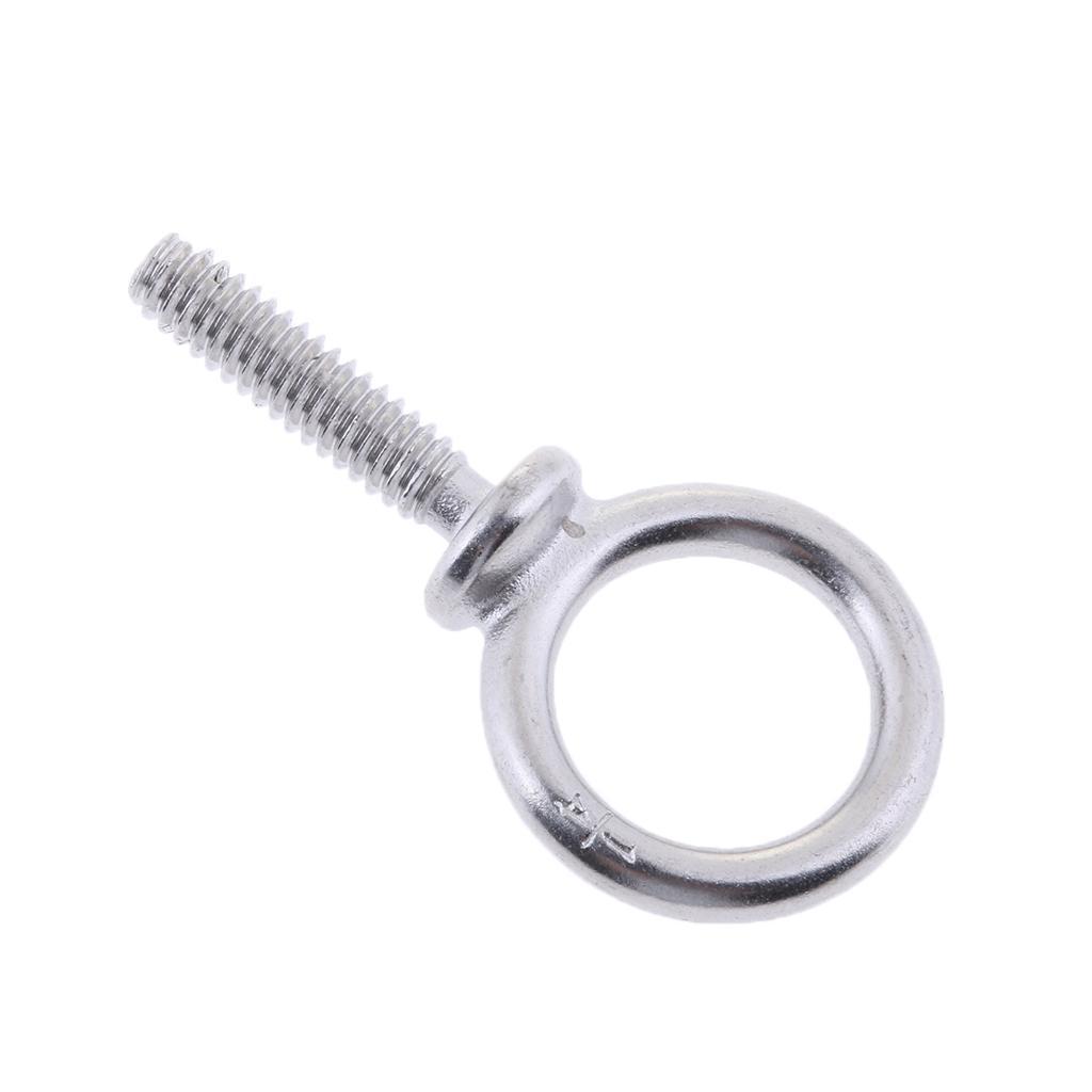 2-4pack 304 Stainless Steel Lifting Eye Bolt Ring Shape Screws Nuts Part M4