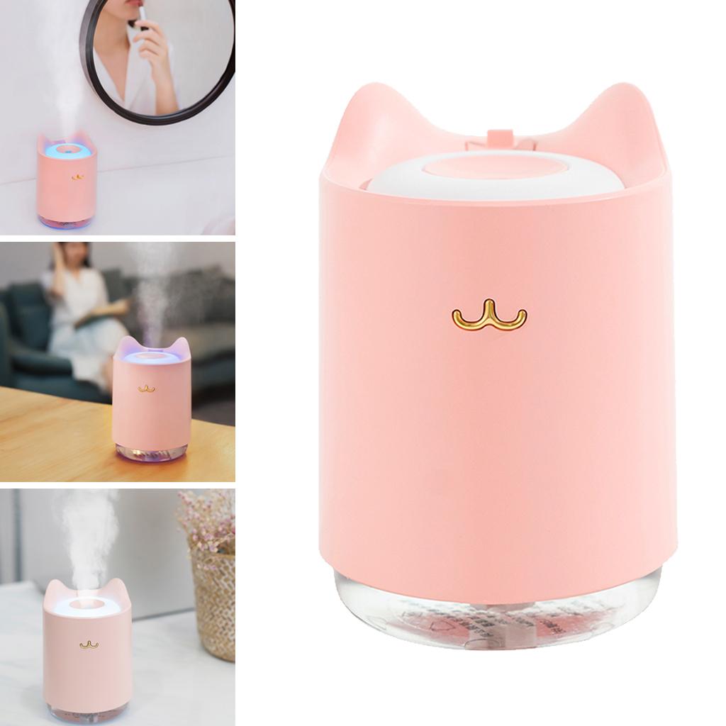 2x USB Portable Mini Humidifier, 320ml Mute Mist Humidifier, for Baby Bedroom Travel Office Home Desktop