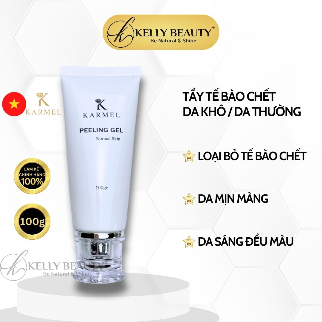 Tẩy Tế Bào Chết Da Khô Karmel Peeling Gel Normal Skin - Giảm Dày Sừng, Da Sáng Mềm Mịn | Kelly Beauty