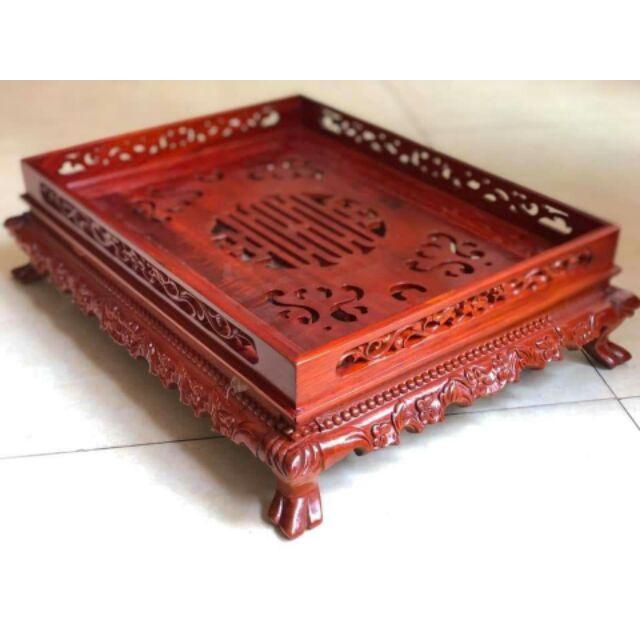 Khay để ấm chén gỗ hương cao cấp