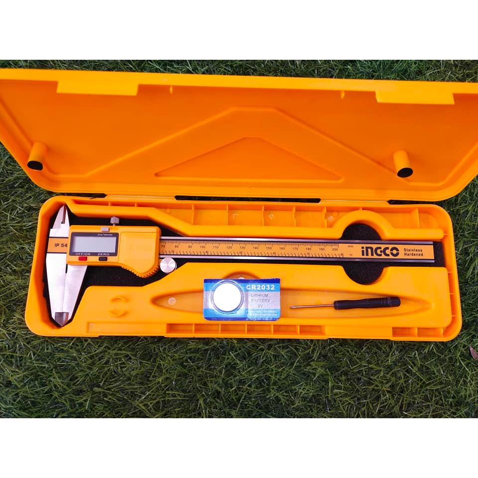 THƯỚC CẶP ĐIỆN TỬ(0-200MM) 3V INGCO HDCD28200 - HÀNG CHÍNH HÃNG