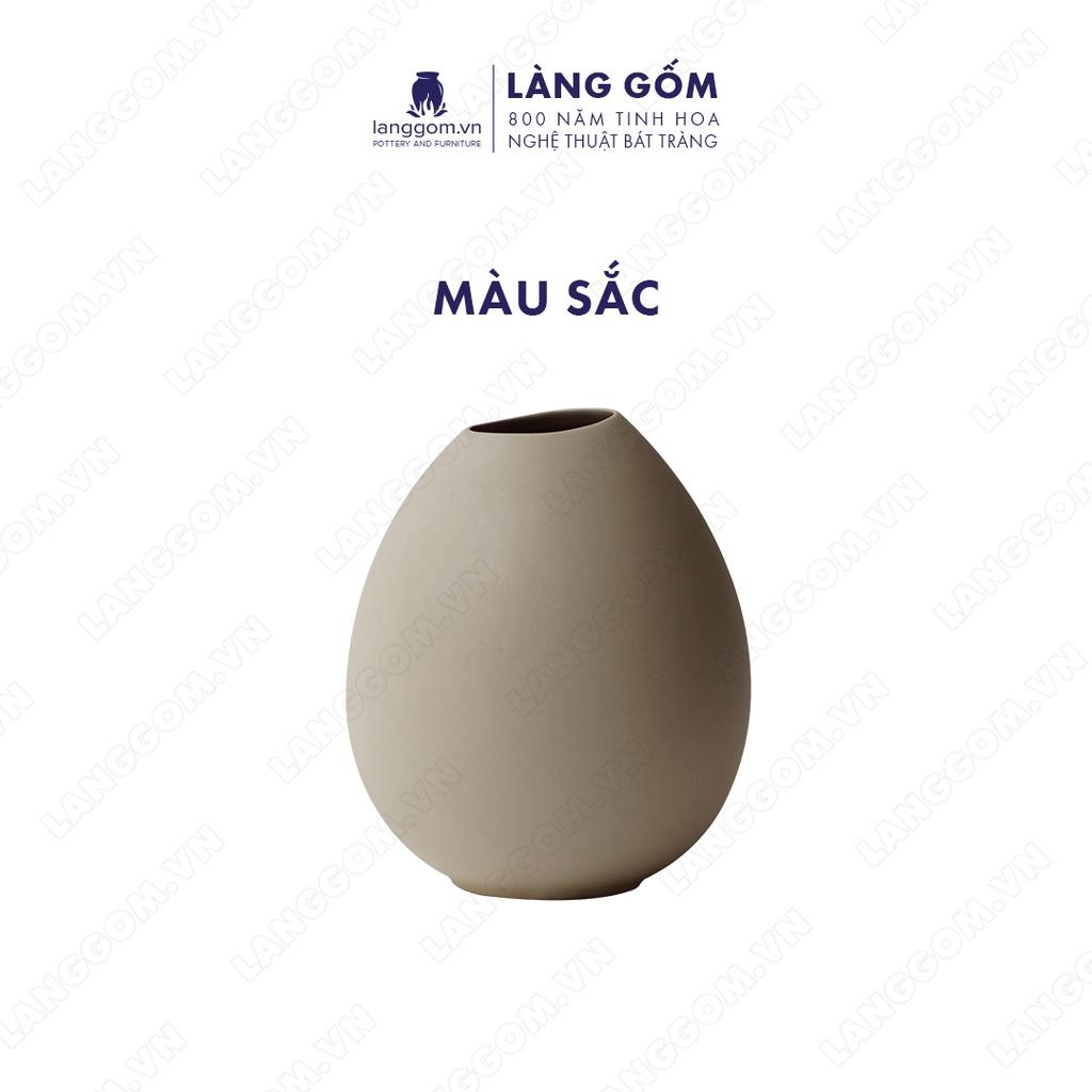 Bình hoa, lọ hoa Gốm sứ Bát Tràng cao cấp Men mát miệng chụm dùng làm quà tặng, trang trí - Làng Gốm Bát Tràng