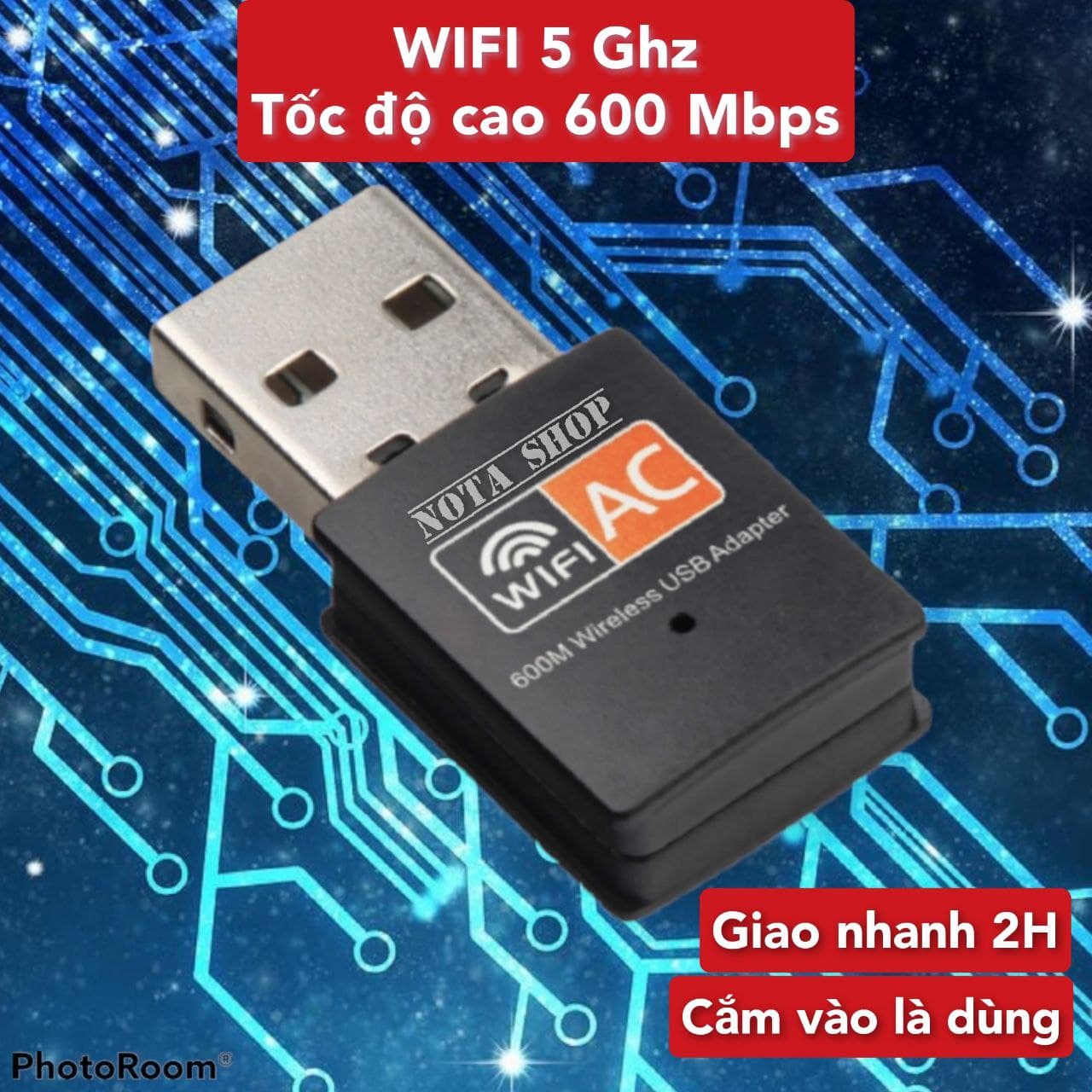 USB WIFI 3.0 AC 1200Mbps giúp Nâng cấp thu wifi 5G Gigabit -  cho máy bàn và laptop- BẢO HÀNH 3 THÁNG - Hàng nhập khẩu