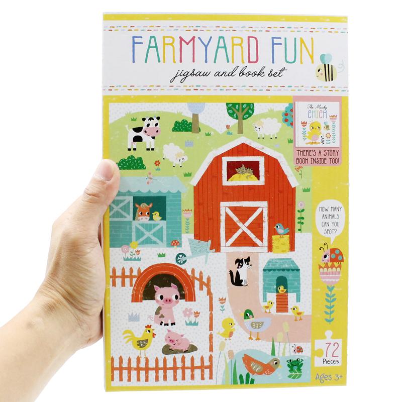 Jigsaw &amp; Book Set - Farmyard Fun