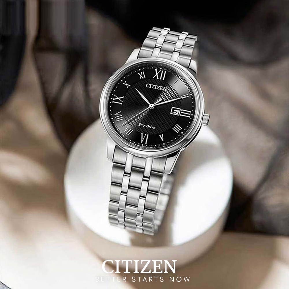 Đồng Hồ Nam Citizen Dây Thép Không Gỉ BM6970-52E - Mặt Đen