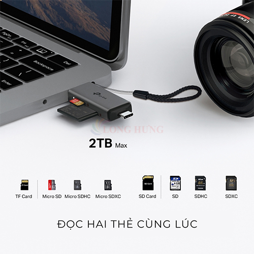 Đầu đọc thẻ đa năng TP-Link USB 3.0 Type-C-A to SD microSD UA430D - Hàng chính hãng