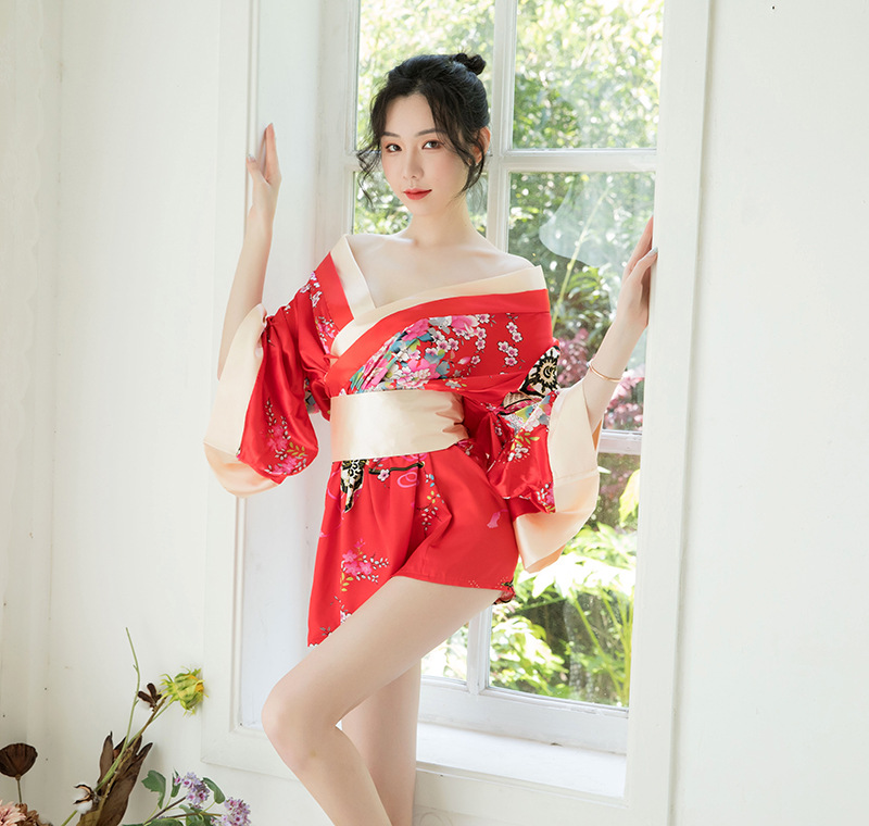 Cosplay Kimono Nhật Nhiều Màu Tặng Quần Lọt Khe + Đai Nơ Sexy Erotic Dress Nightwear Brave Man BCS21 A046