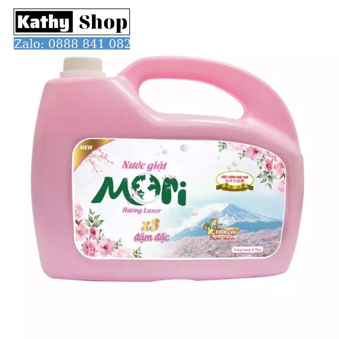 NƯỚC GIẶT THƠM MORI CAN 5 LÍT/4,75KG CHÍNH HÃNG, LƯU HƯƠNG LÂU HƯƠNG COMFOR, HƯƠNG LOVELY, HƯƠNG ENCHANTER, HƯƠNG LUXOR, HƯƠNG ĐẶC BIỆT GOLD