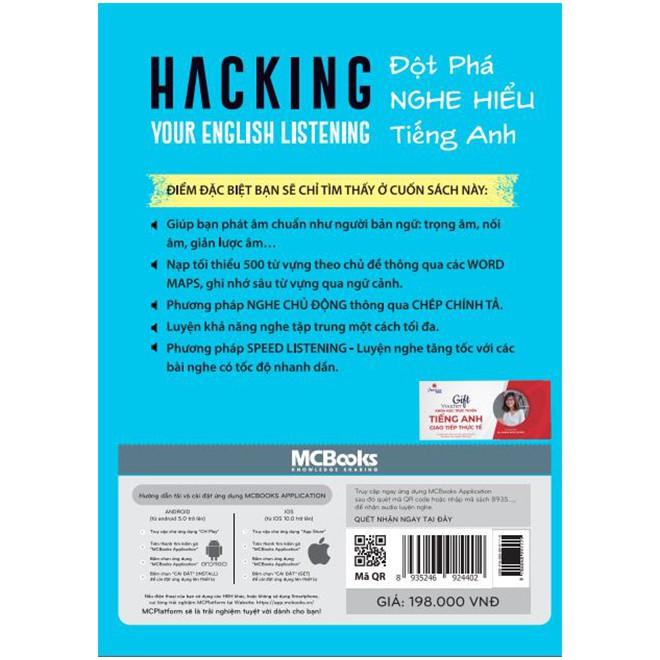 Sách - Hacking your English Listening - Đột phá nghe hiểu tiếng Anh  ( tặng kèm bookmark thiết kế)