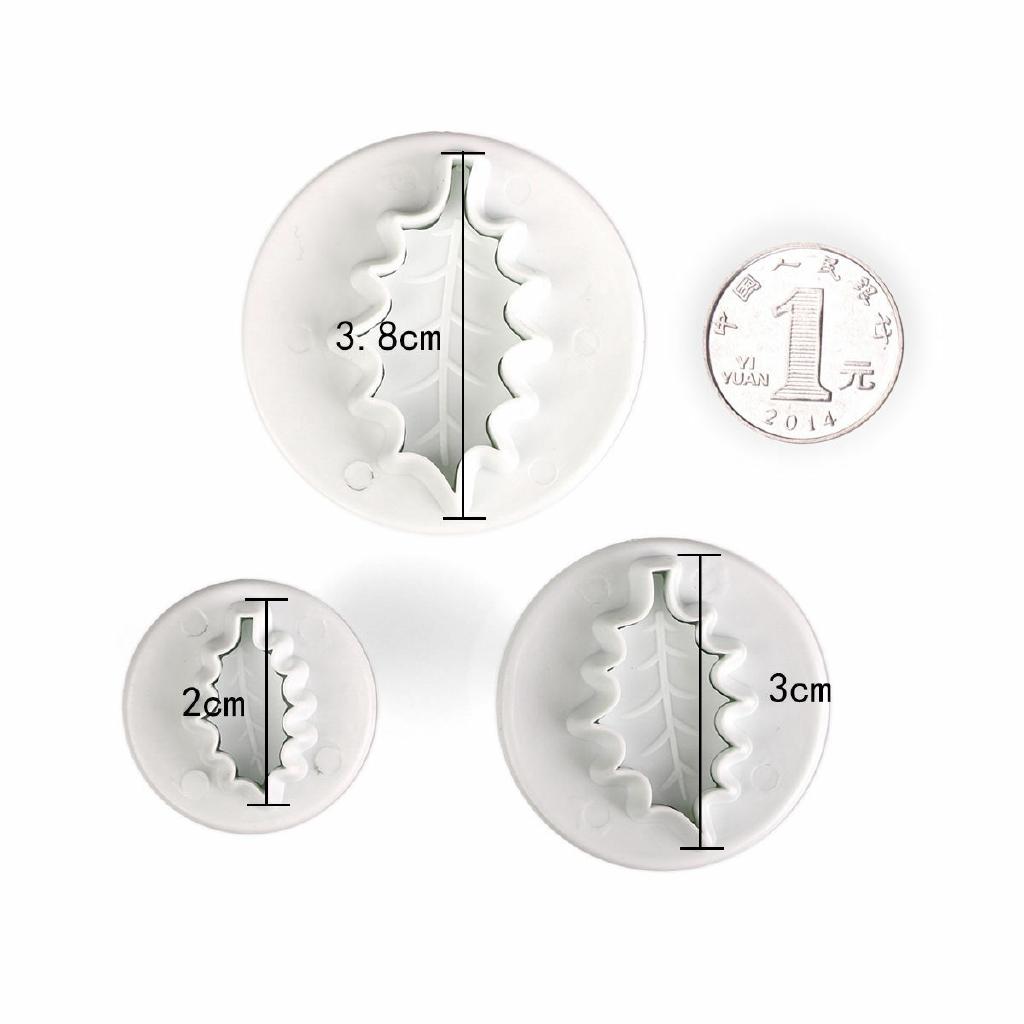 3 Khuôn Bánh Hình Chiếc Lá Bằng Thép Không Gỉ