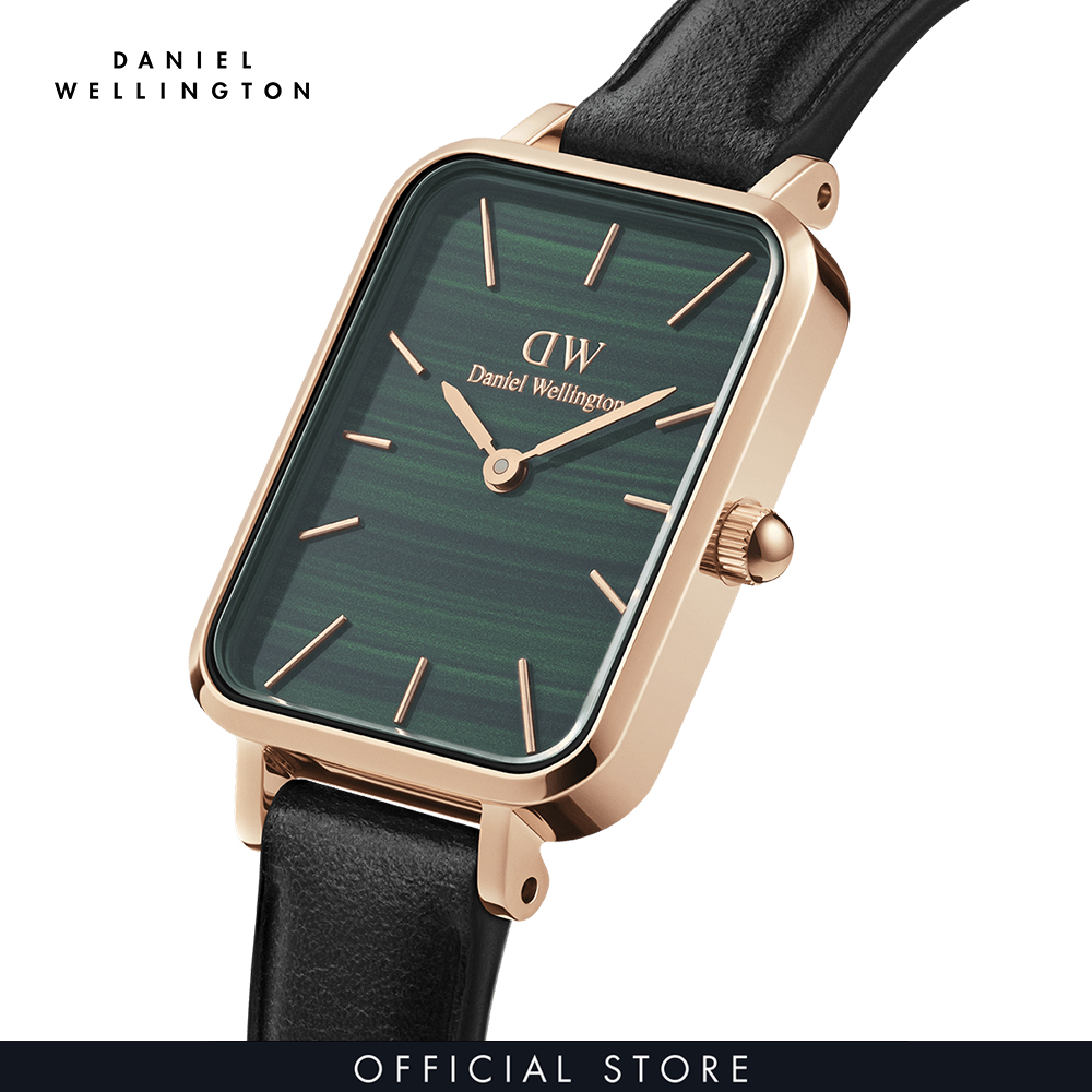 Đồng hồ Nữ Daniel Wellington dây da - Quadro Pressed Sheffield 20x26mm DW00100439