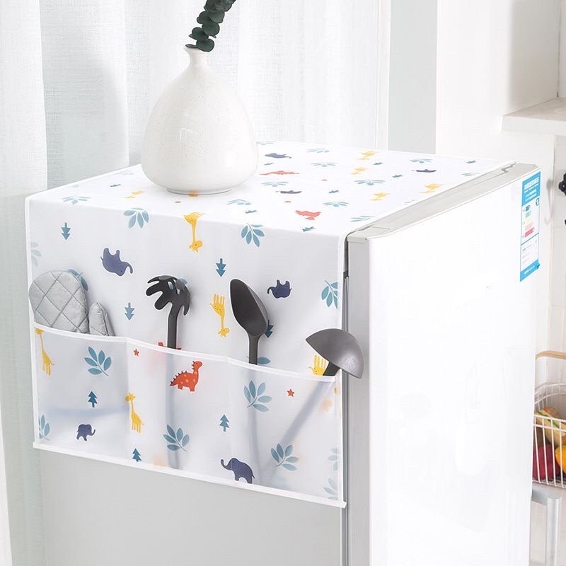 Tấm phủ tủ lạnh có túi 2 bên hông đựng đồ đa năng , vải nilon chống thấm ,  chống bụi  ,  siêu bền , giúp bảo vệ nóc tủ lạnh luôn sạch sẽ và ngăn nắp