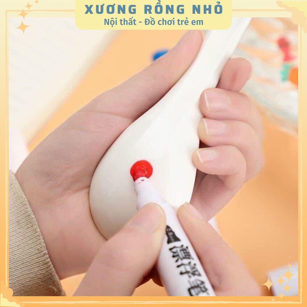 Bút vẽ nổi trên mặt nước, Floating Pen, set 6 màu tặng kèm thìa, bút vẽ ma thuật cho bé, dùng được trên bảng trắng