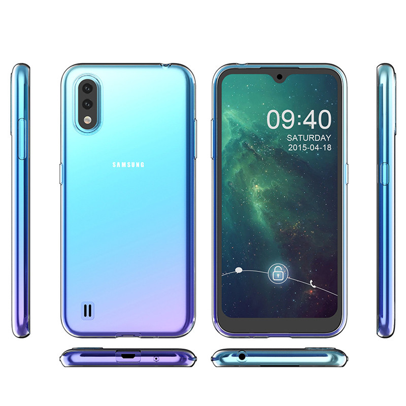 Ốp lưng dẻo silicon cho Samsung Galaxy A01 hiệu Ultra Thin (siêu mỏng 0.6mm, chống trầy, chống bụi) - Hàng nhập khẩu