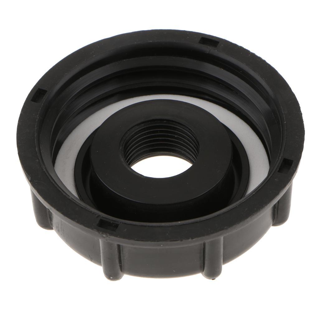 1000L IBC Water Tote Tank Adapter Hose Cap 60mm Coarse Thread Outlet, 1/2inch+1inch=2PCS