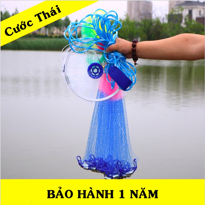 Chài đánh cá 7 màu rộng 4 mét