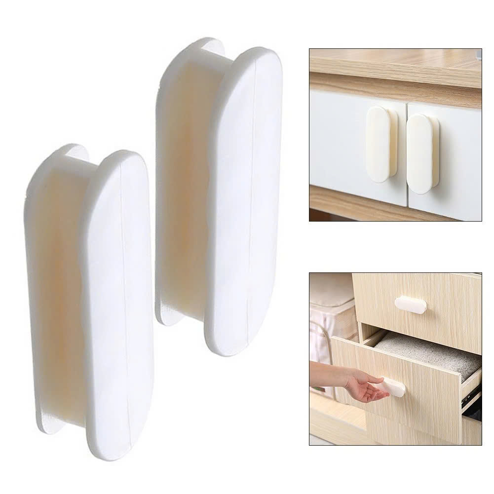 Set 2 Tay Nắm Cửa Tủ, Cửa Kéo Kèm Keo Dán Không Cần Khoan - BẢO VỆ NHÀ CỬA KHÁC - Giao Màu Ngẫu Nhiên