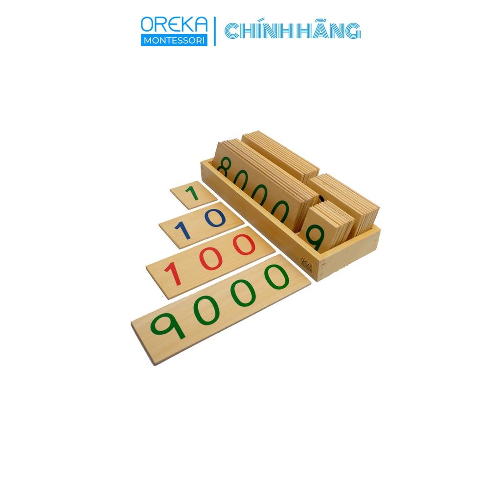 Đồ chơi trẻ em Oreka Montessori Hộp thẻ số cỡ nhỏ 1-9000 - 0531010