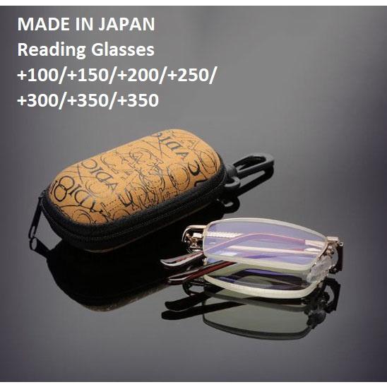 Kính lão thị viễn thị Nhật bản gập gọn cao cấp tặng bao Da báo đeo hông tiện lợi KVG10UNIQ nửa viền chống mỏi hàng chuẩn