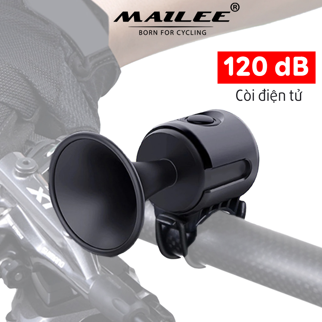 Còi xe đạp điện, chuông xe báo động mini EH2 nhỏ gọn, âm thanh 120dB (màu xanh) chống nước gắn trước ghi đông xe đạp (kèm sẵn pin Cr2032) Mai Lee