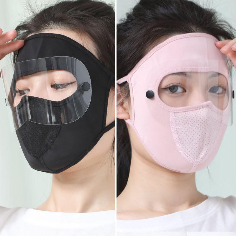 Khẩu trang Ninja 2 lớp vải cotton thông hơi che kín mặt chống nắng chống bụi nam và nữ - Khau trang