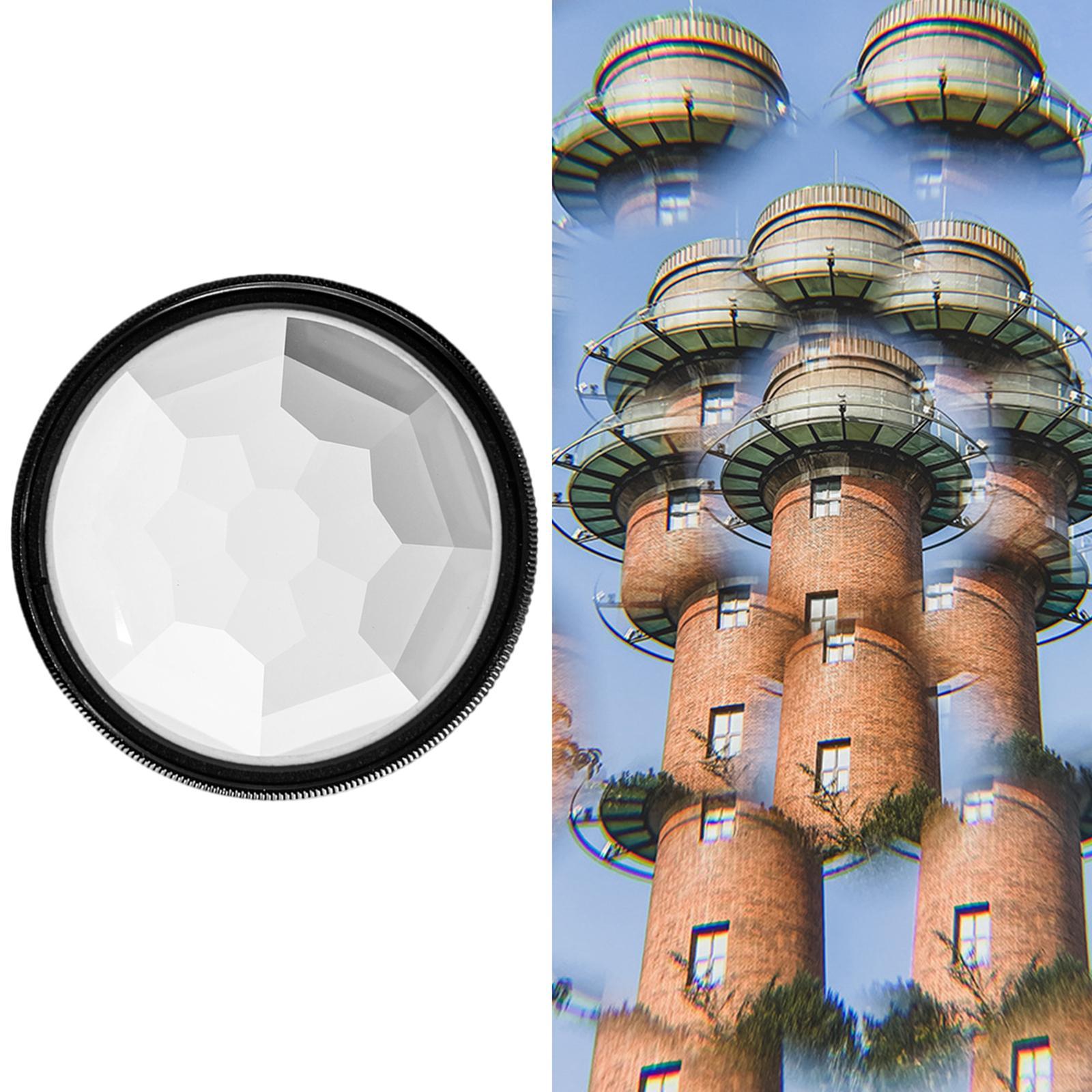 49mm Camera Lens Filter Optical Glass Kaleidoscope Prism for Photography Camera Phone Accessories