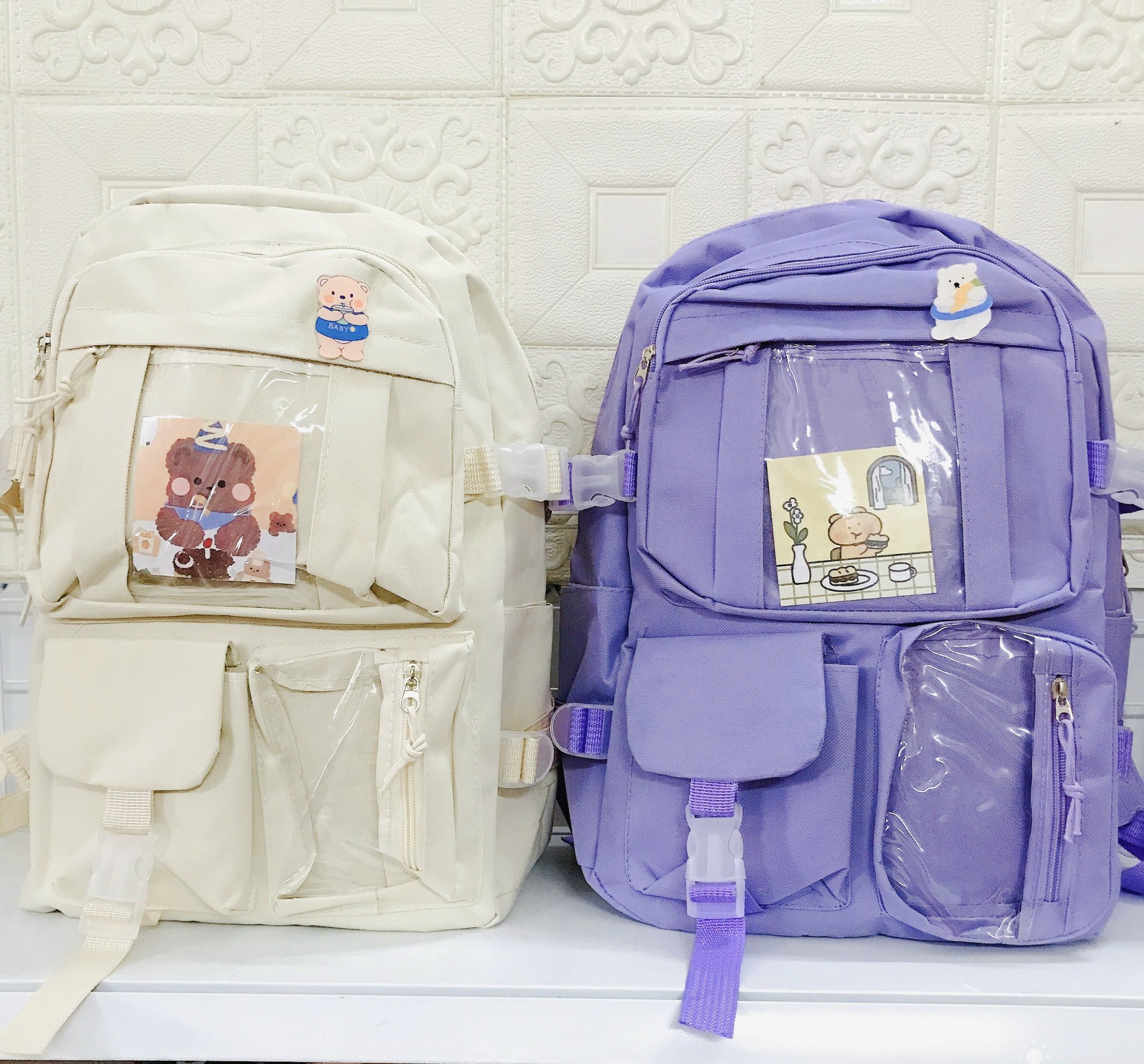 Balo Ulzzang Thời Trang Nữ Đi Học Đi Chơi Dễ Thương Thời Trang Vải Bố