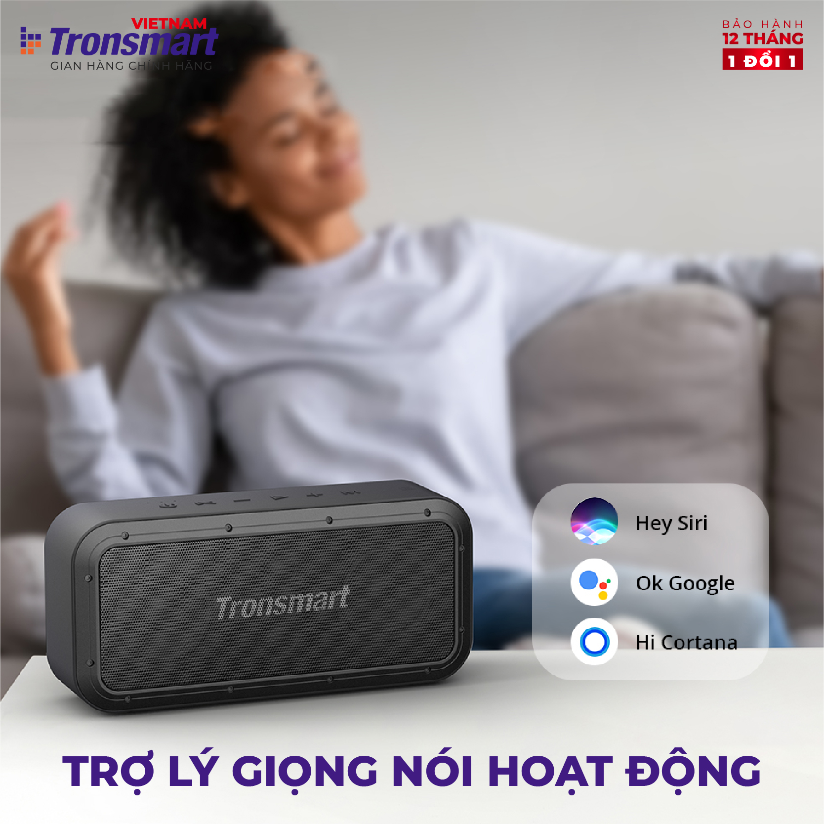 Loa Bluetooth 5.0 Tronsmart Force Pro Chống nước IPX7, Công suất 60W, hỗ trợ NFC, TWS - Kết nối 100 loa - Hàng chính hãng