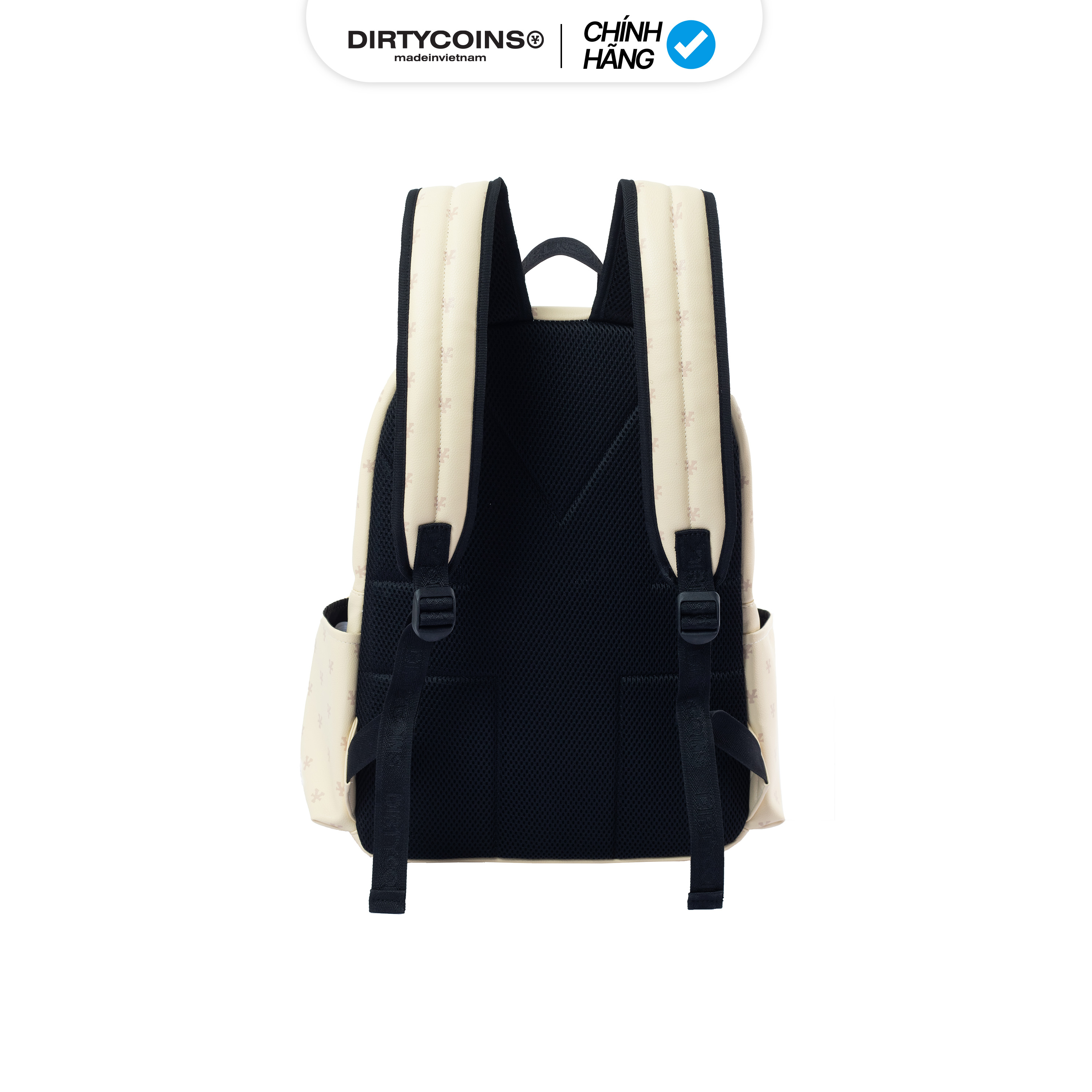 Balô DirtyCoins Pattern Leather Backpack - Cream