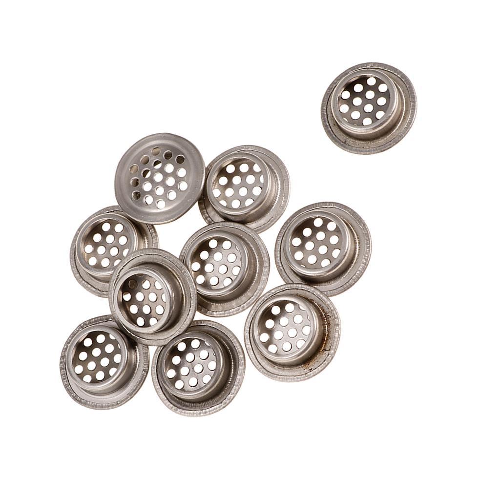 3X Stainless Steel Air Vent Louver Round Hole Air Vent Cover Louver 19mm