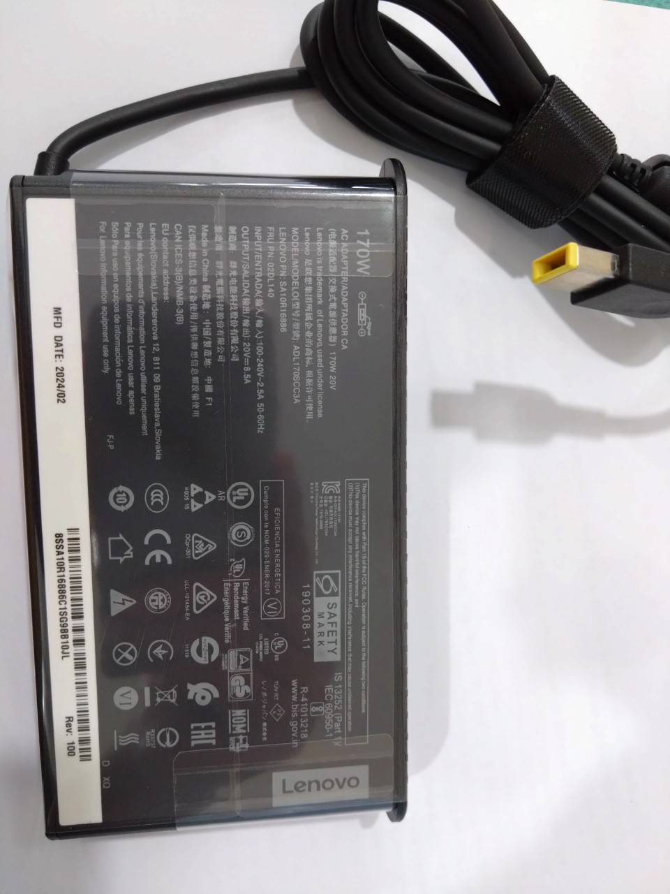Sạc 170W dành cho Laptop ThinkPad Charger for Lenovo ThinkPad P1 GEN1 P15 P17 T15g T15p P16 P16v P15v ... hàng nhập khẩu