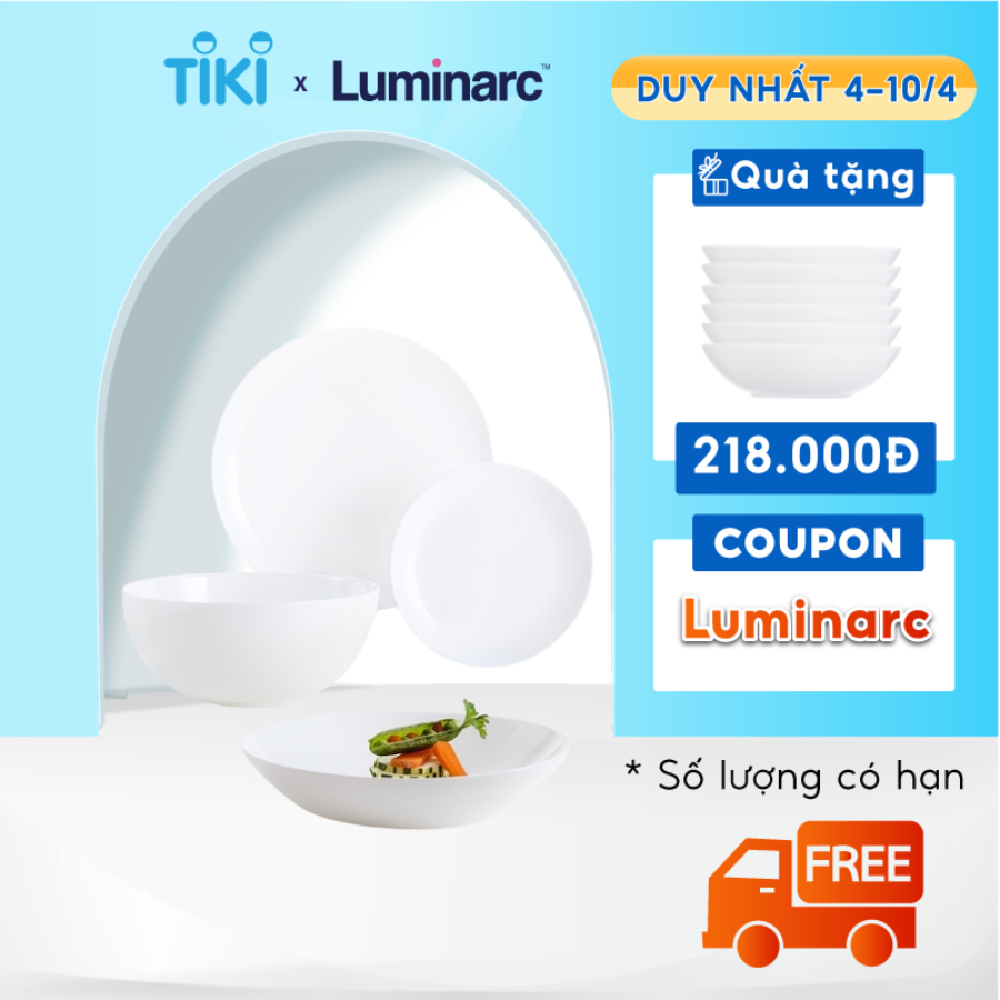 Bộ Bàn Ăn Thuỷ Tinh Luminarc Diwali 12 món - LUDI12M