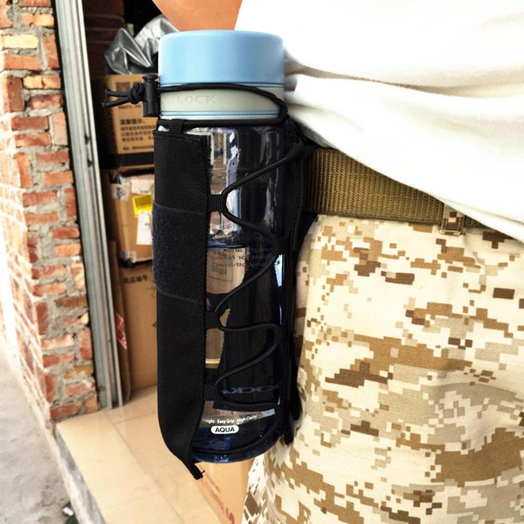 Adjustable Water Bottle Carrier and Holder Bag MOLLE Pouch Hiking Camping Hydration Bag