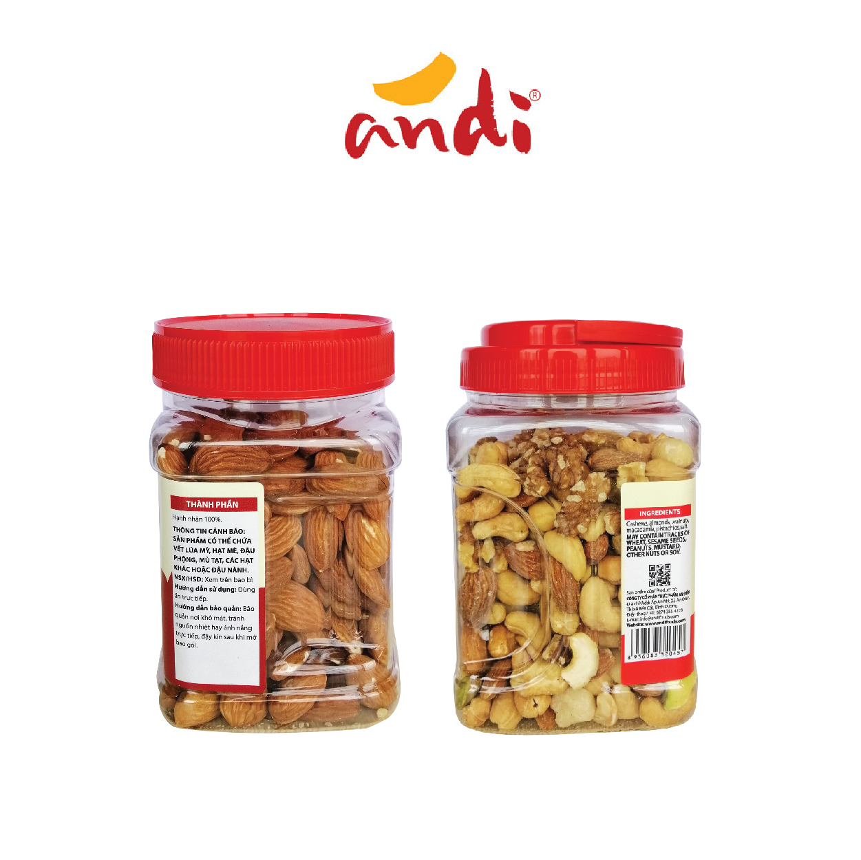 Combo Hạt Hạnh Nhân Không Muối 227g - Hạt Quý Phi 227g