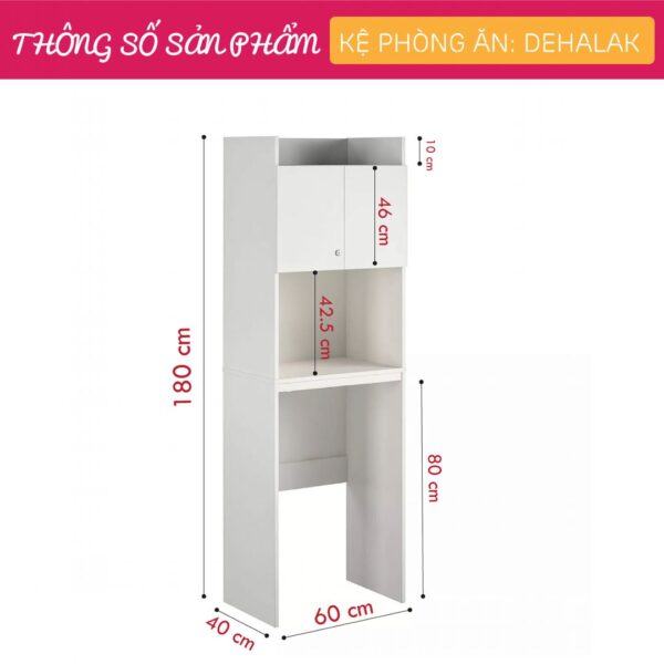 Tủ phòng ăn gỗ hiện đại SMLIFE Dehalak | Gỗ MDF dày 17mm chống ẩm | D60xR40xC180cm