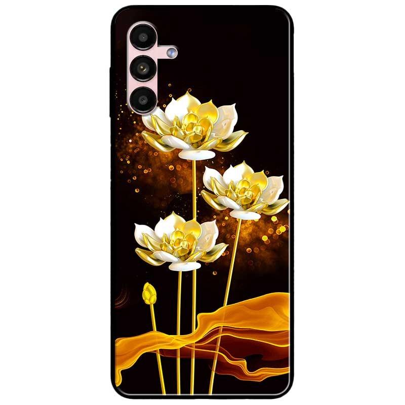 Ốp lưng dành cho Samsung A13 5G - Samsung A33 5G mẫu Sen Trắng Vàng
