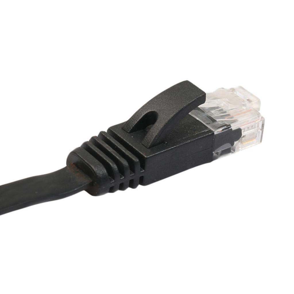FLAT Ethernet Network LAN Patch Cable RJ45 for PS3// Black 2 Meters