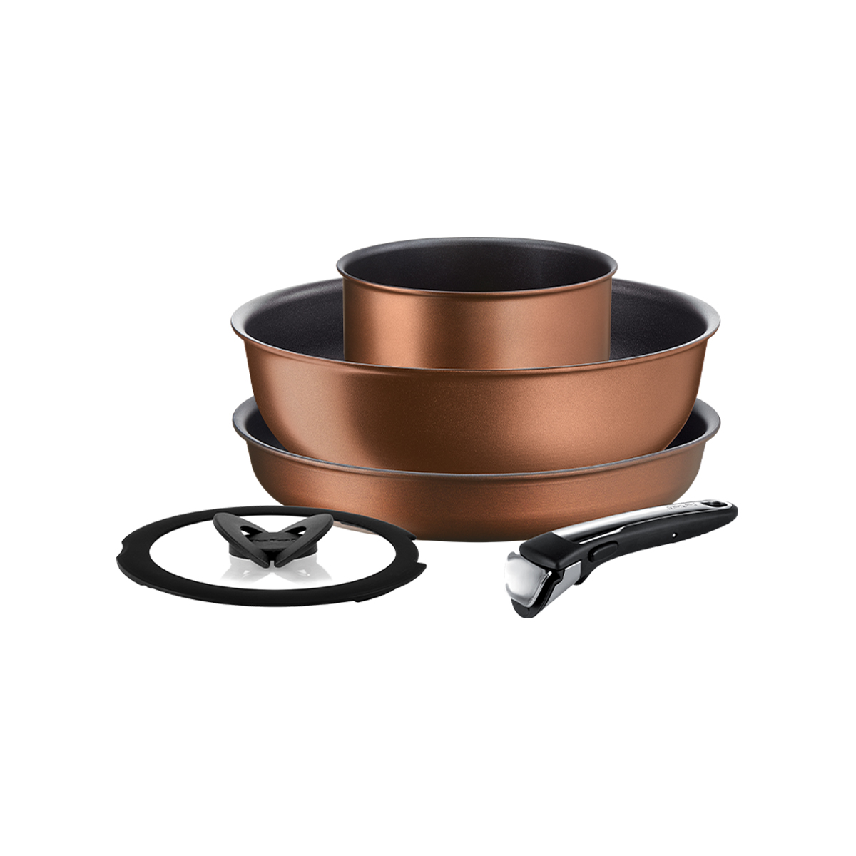 Bộ nồi chảo cán rời chống dính Tefal Ingenio L6759522 sản xuất tại Pháp , dùng cho mọi loại bếp - Hàng chính hãng