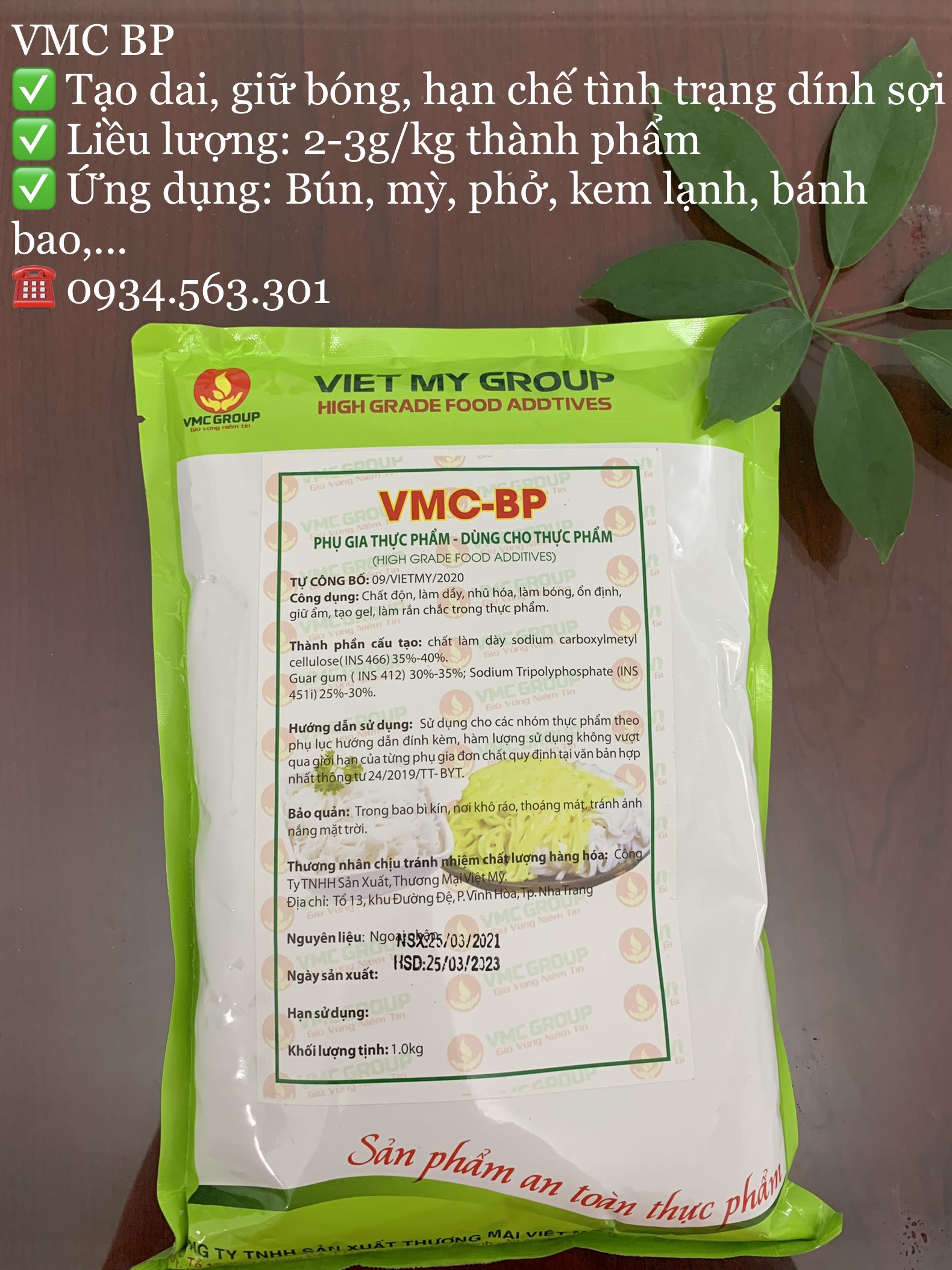 CẢI THIỆN CẤU TRÚC, LÀM DAI BÓNG CHO BÚN, MỲ , PHỞ, BÁNH ĐA, BÁNH TRÁNG