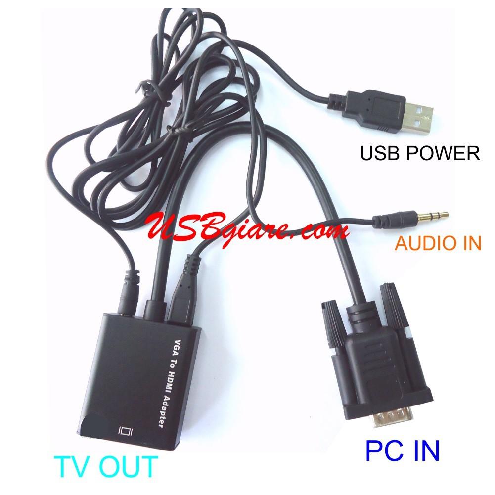 Bộ chuyển tín hiệu VGA sang HDMI có âm thanh