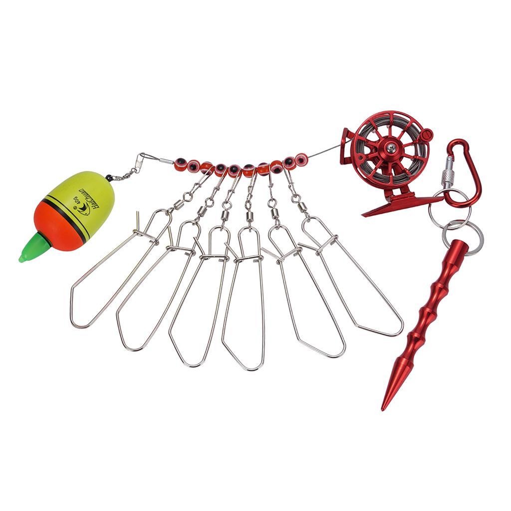 Heavy Duty Fishing Lock Buckle With Reel And - Red, 6.1m