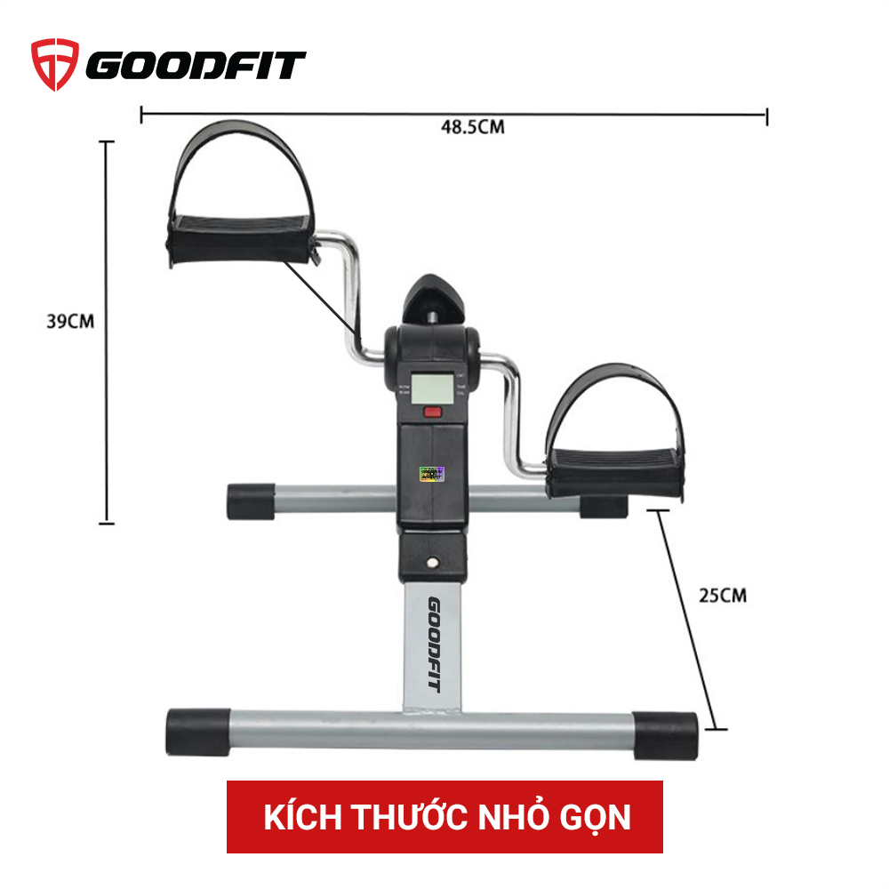 Xe đạp thể dục mini gấp gọn phục hồi chức năng tay chân tại nhà  GoodFit GF002MB cứng cáp chắc chắn