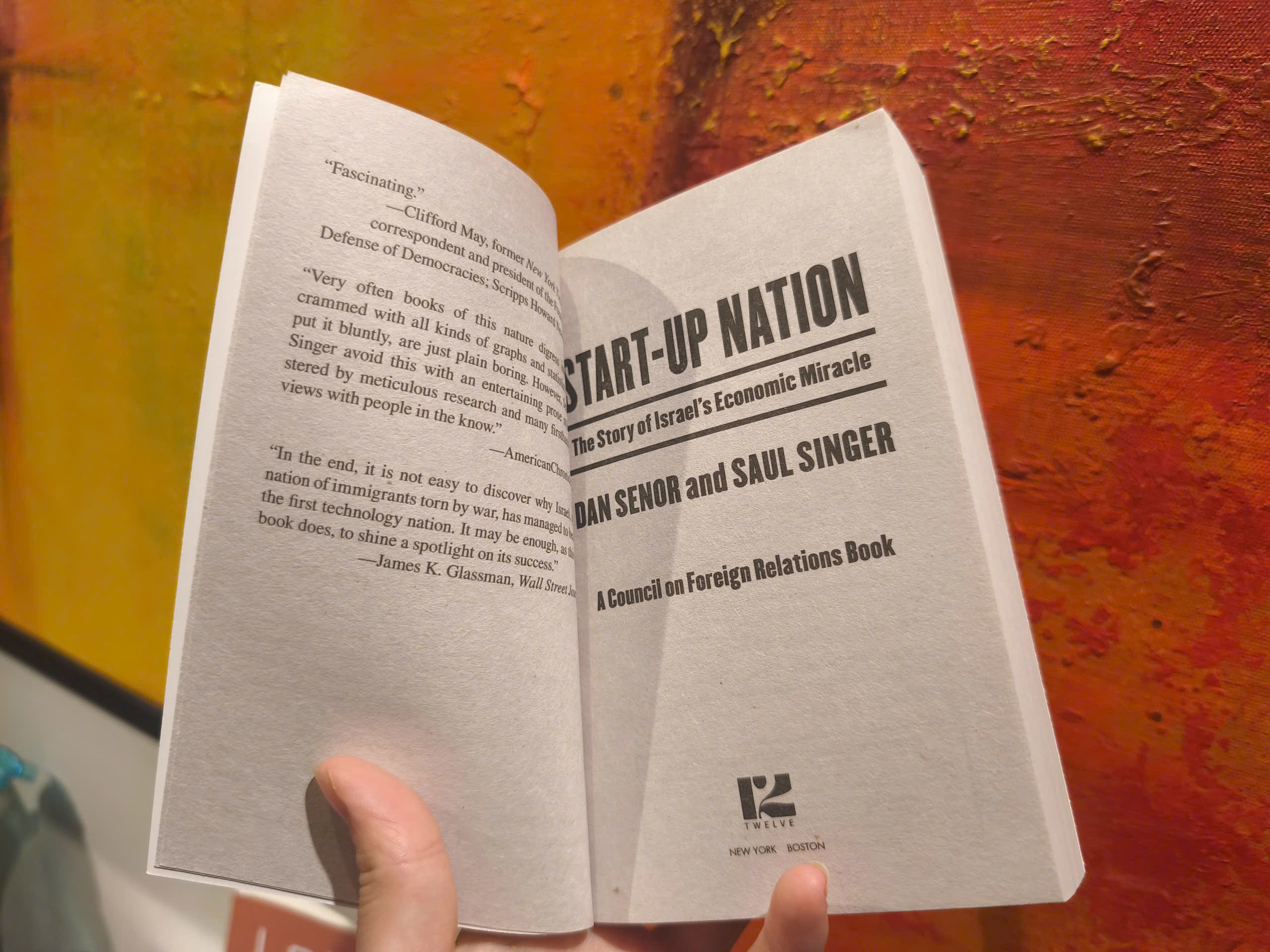 Sách - Start-up Nation by Dan Senor - Business/ Nonfiction/ Economics