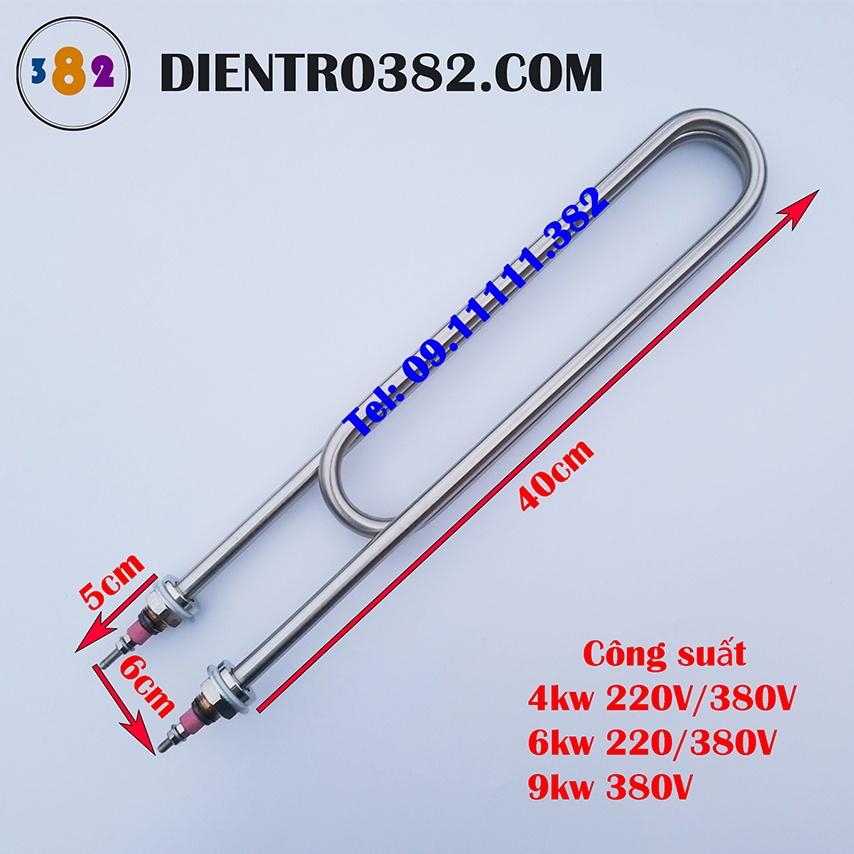 May so nhiệt u kép dài 40cm, may so cho tủ cơm công nghiệp chất liệu inox 304